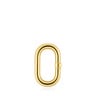 خاتم Hold Oval متوسط الحجم مصنوع من الفضة المطلية بالذهب عيار 18 قيراطًا