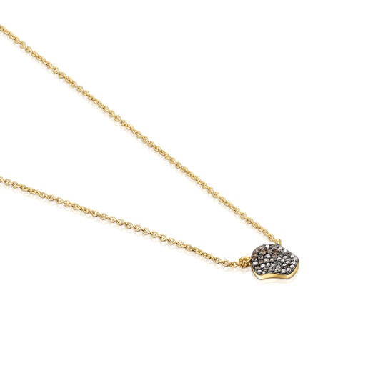 TOUS Silver Vermeil Nenufar Necklace with Diamonds | Plaza Las Americas