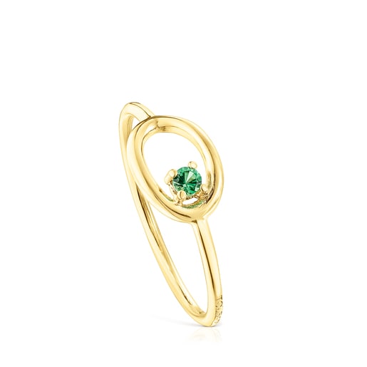 TOUS Hav ring in gold with tsavorite gems | TOUS