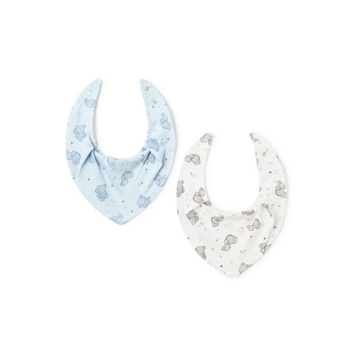 Set of baby bandanas in Pic sky blue