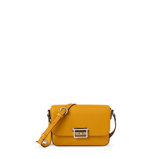 Mustard colored leather TOUS Legacy Crossbody bag