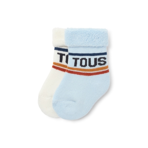 Lot de 2 parells de mitjons per a nadó SSocks blau