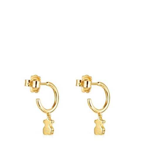 TOUS Short Nocturne bear Earrings in Silver Vermeil with Diamonds |  Westland Mall