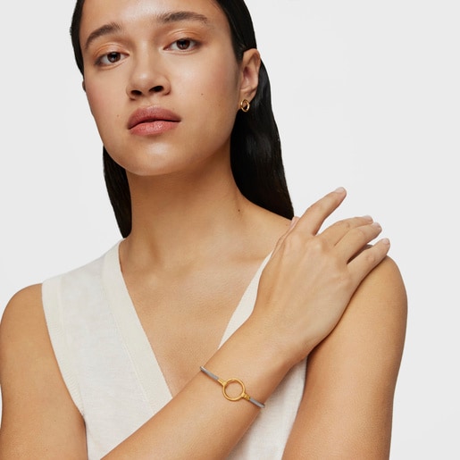 Gold and Steel Hold Bracelet