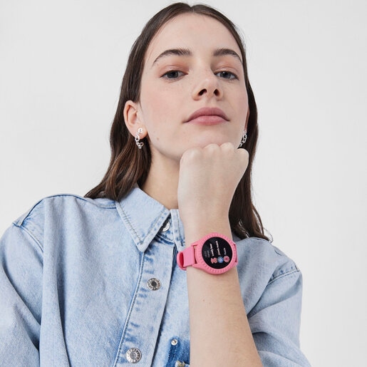 Smarteen Connect Watch with pink silicone strap | TOUS