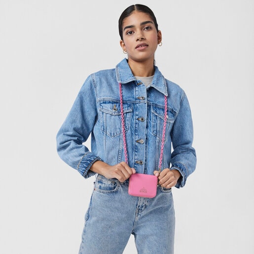 ארנק מטבעות TOUS Funny בינוני בצבע ורוד