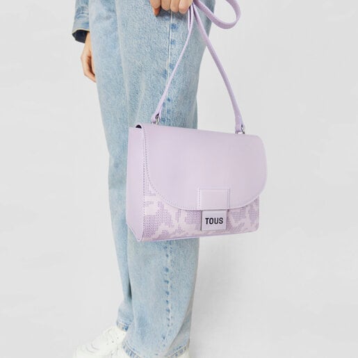 モーブカラーのスモール・クロスボディバッグ Kaos Pix