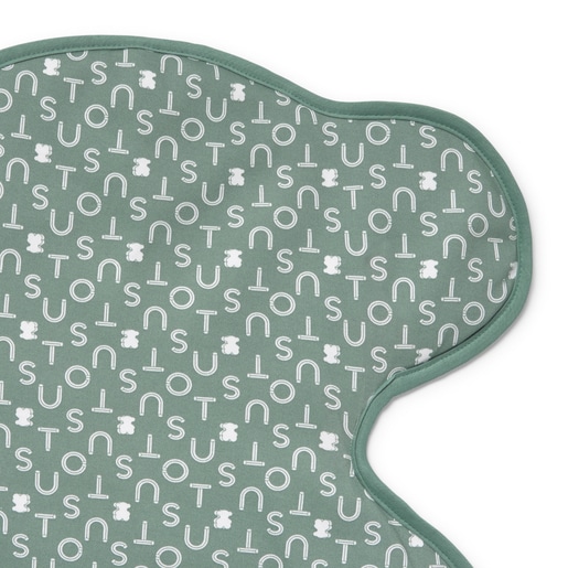 Bear-shaped travel changing mat in Soft green