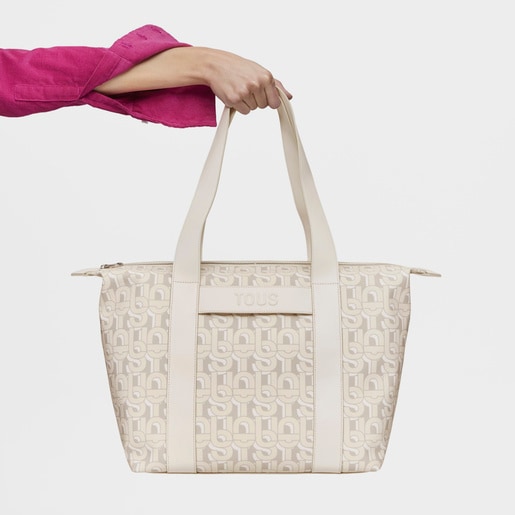 Large beige Tote bag TOUS MANIFESTO