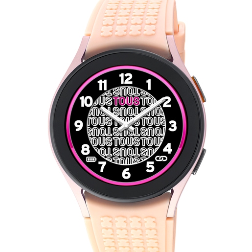 Relógio Samsung Galaxy Watch 5 X TOUS smartwatch em alumínio rosa com banda de silicone rosa