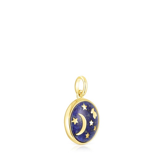 Pendentif disque lune Magic Nature petit en lapis-lazuli