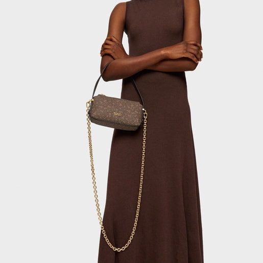 Mini bolso marrón Kaos Mini Lines