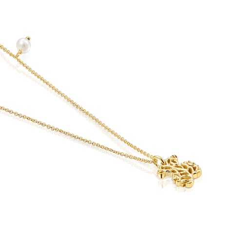 Gold Oceaan Necklace with pearl