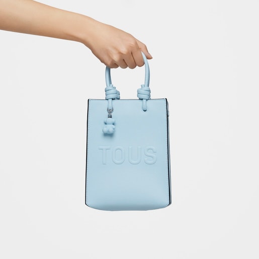 حقيبة بوب ميني باللون الأزرق الفاتح من تشكيلة TOUS La Rue
