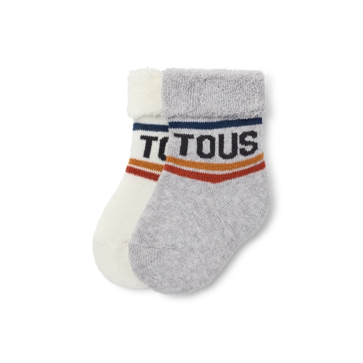 Lot de 2 parells de mitjons per a nadó SSocks gris