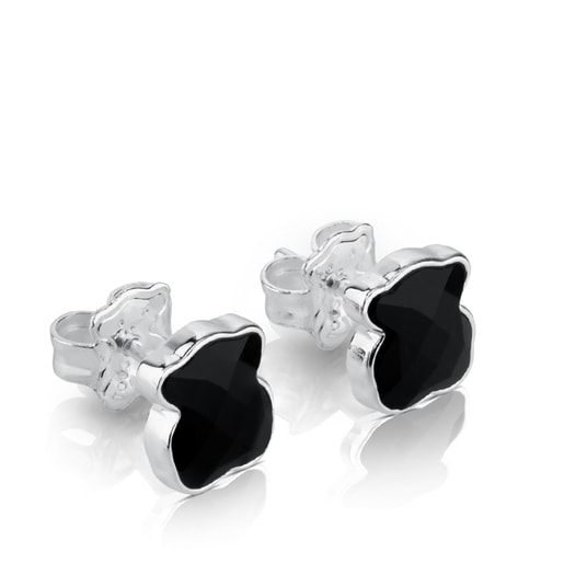 Silver Earrings with faceted onyx TOUS Color | TOUS