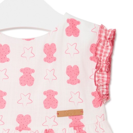 Girls dress in Star pink