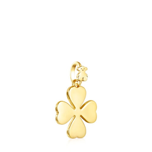 Silver vermeil Good Vibes Clover pendant | TOUS