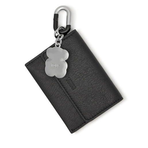 Pack de llaveros colgantes y monedero negro y plata Hold