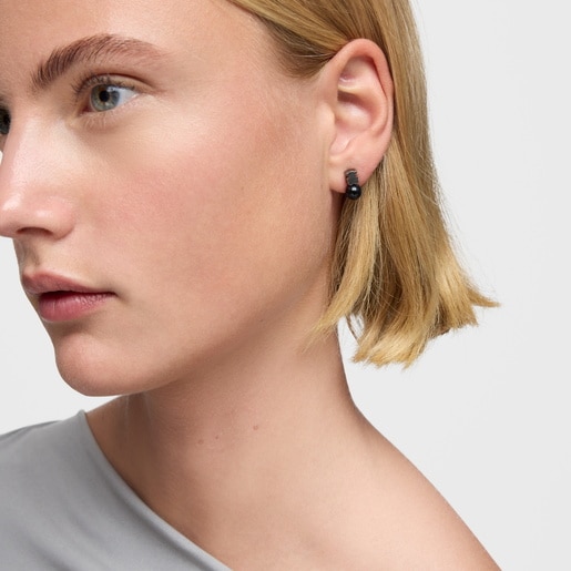 قرط من Dark Silver مع عين صقر من تشكيلة Icon Mesh