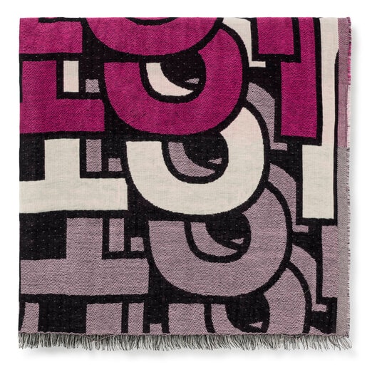 Foulard em jacquard rosa TOUS Vera