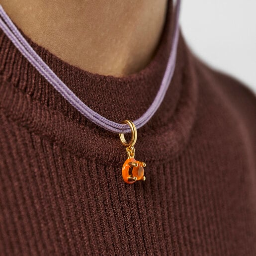 TOUS Vibrant Colors Pendant with carnelian and colored enamel