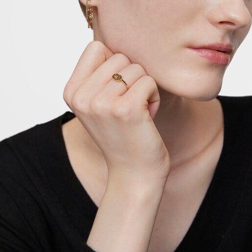 Small gold Ring with spinels TOUS MANIFESTO