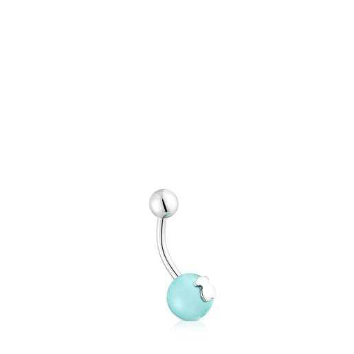 Blue Murano glass TOUS Icon Glass Navel piercing