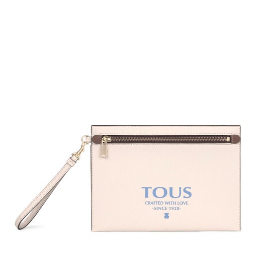 Beige and brown TOUS Essential Clutch bag