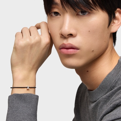 7 mm silver letter X Charm TOUS Mesh Tube