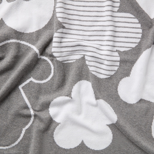 Reversible baby blanket in Nilo multi-motifs grey