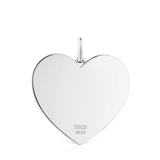 Pendentif cœur en argent 29 mm moyen Sweet Dolls