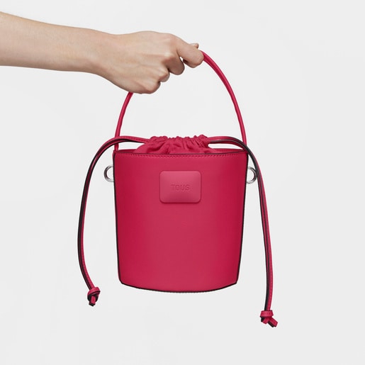 Small fuchsia-colored Bucket bag TOUS Lucia