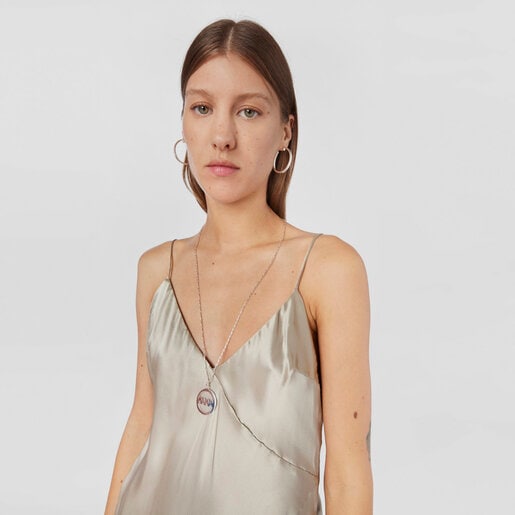 Большая серебряная подвеска TOUS Mama