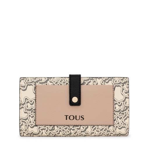 Duży beżowy portfel kieszonkowy z kolekcji TOUS Kaos Mini Evolution