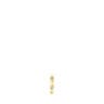 Malá Kruhová náušnica so  zlatými guľôčkami a diamantmi Les Classiques