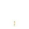 Small Hoop earring with gold balls and diamonds Les Classiques