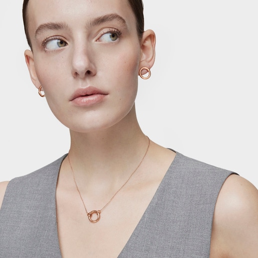 Rose Vermeil Silver TOUS Hold Necklace 1,6cm.