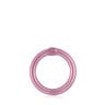 Mittelgroßer Ring Hold aus pinkfarbenem Silber