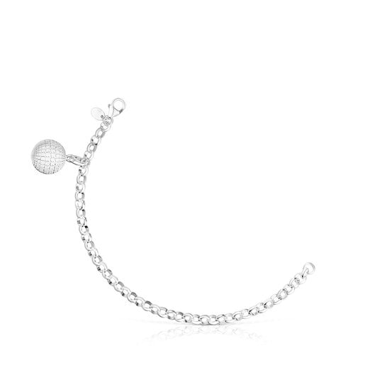 Silver TOUS St. Tropez Disco bear ball Bracelet | TOUS