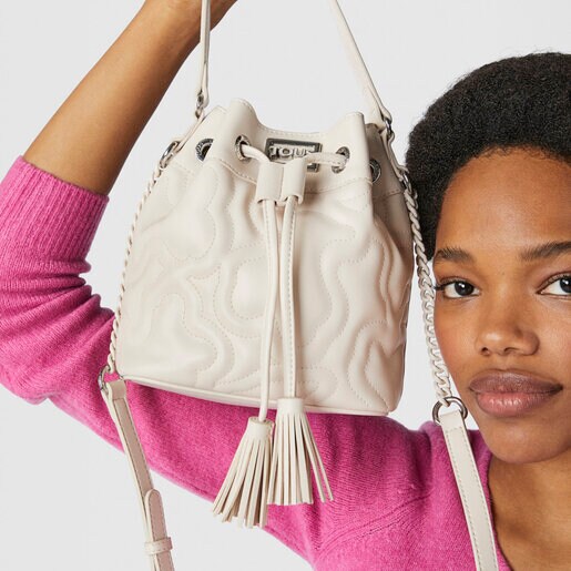 תיק דלי Kaos Dream קטן בצבע בז'