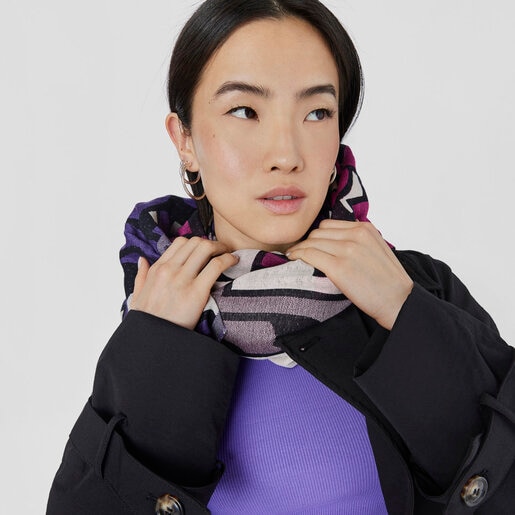 Foulard de jacquard rosa TOUS Vera