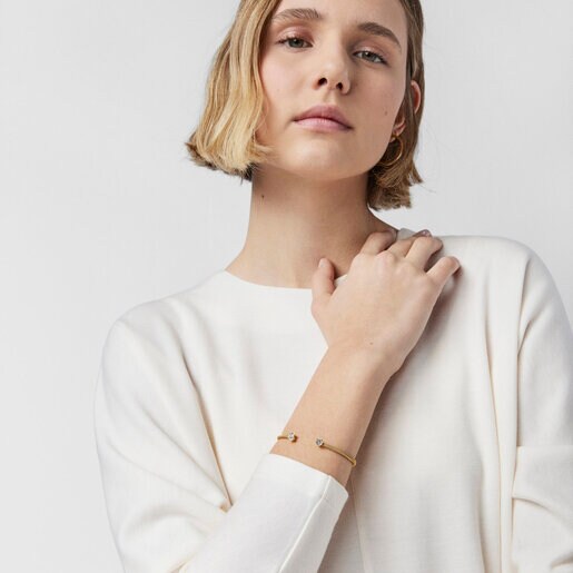 Pulsera Nocturne con baño de oro 18 kt sobre plata y Diamantes