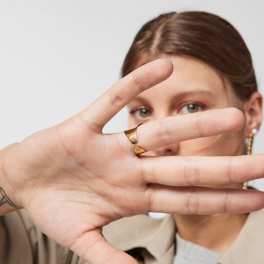 Silver Vermeil Nenufar Open ring