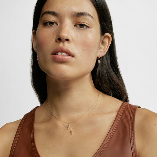 Gold TOUS MANIFESTO Necklace with gemstones