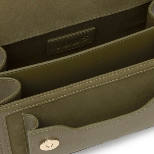 Small olive green Crossbody bag TOUS Audree Strass