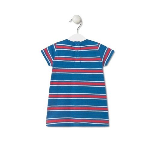Stripy dress in Casual blue