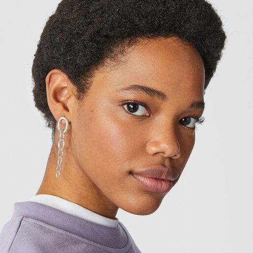Long TOUS Calin Earrings with rings
