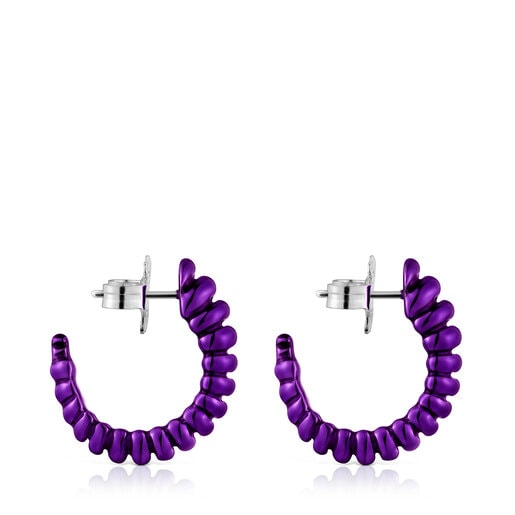 Lilac silver Virtual Garden Earrings