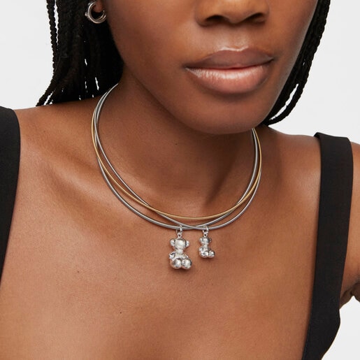silver Bold Bear pendant